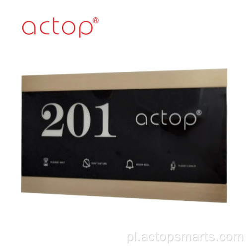 Inteligentną elektroniczną tabliczkę na drzwi hotelu można dostosować